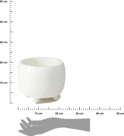 Donica na nóżkach botanica kremowa 23xh18 cm