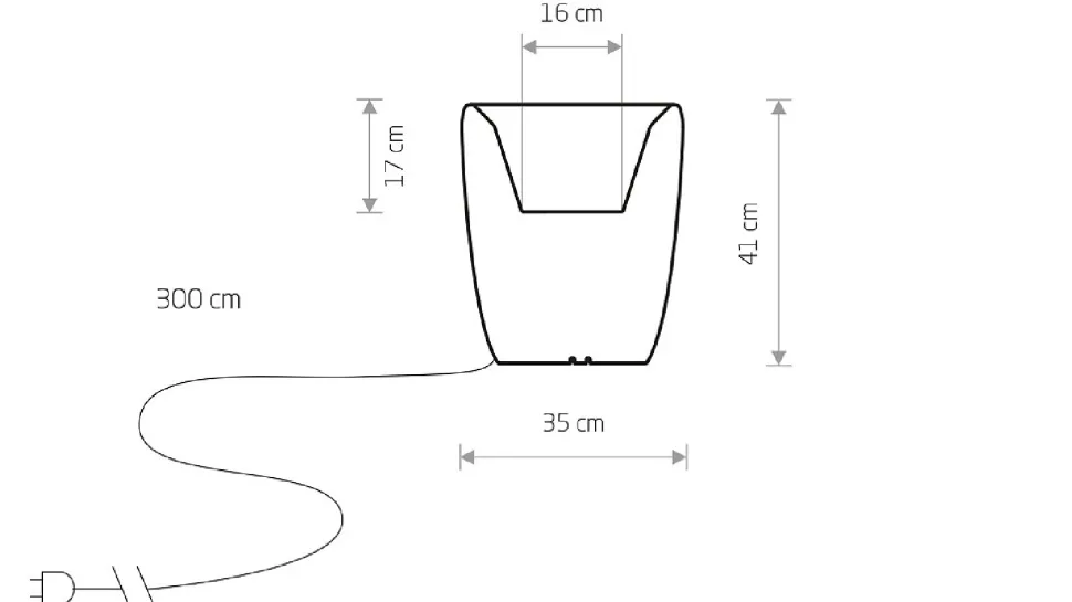 Donica Ogrodowa FLOWERPOT Biały 1xE27 35x41cm