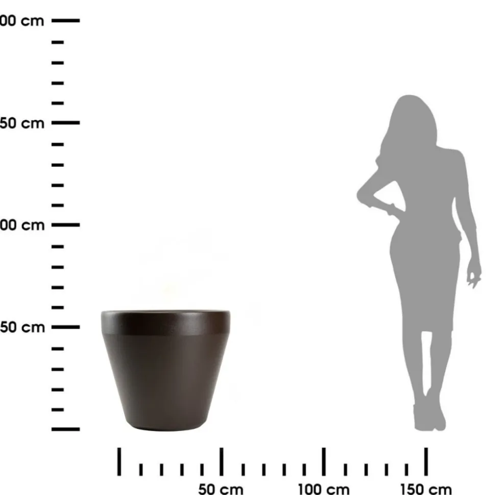 Donica ogrodowa Purea mokka h56,5x61,3 cm