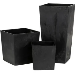 Donica Porto Czarny Beton h75x39,6x39,6 cm