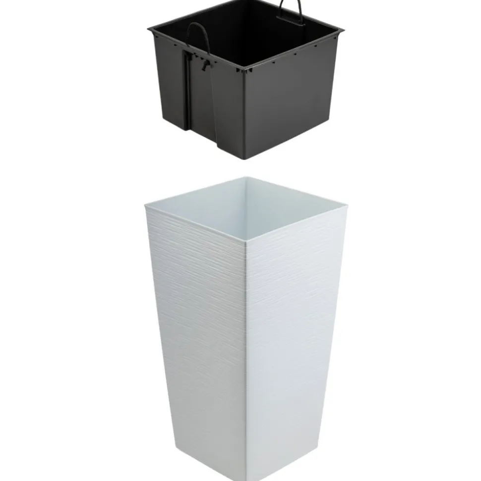 Donica Porto Riflo biała h75x39,6x39,6 cm