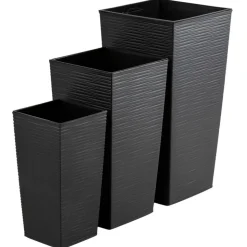 Donica Porto Riflo czarna h46x25x25 cm