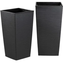 Donica Porto Riflo czarna h67,7x35x35 cm