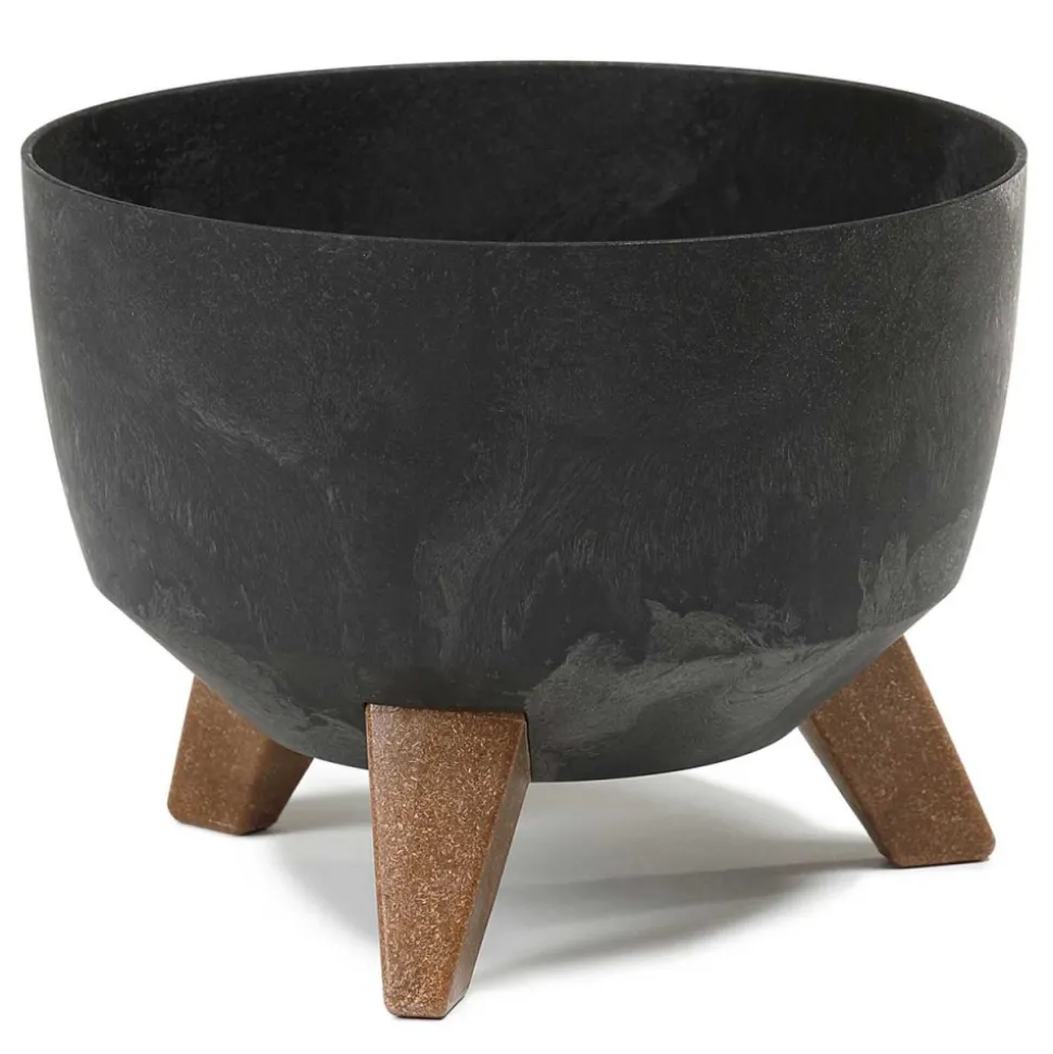 Donica Rosa ECO czarny beton 29xh18 cm