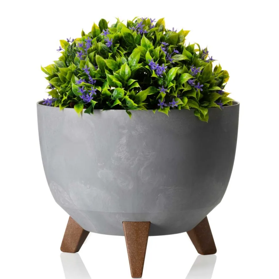 Donica Rosa Eco szary beton 24xh15 cm