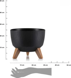 Donica Rosa linea ECO czarna 29xh18 cm