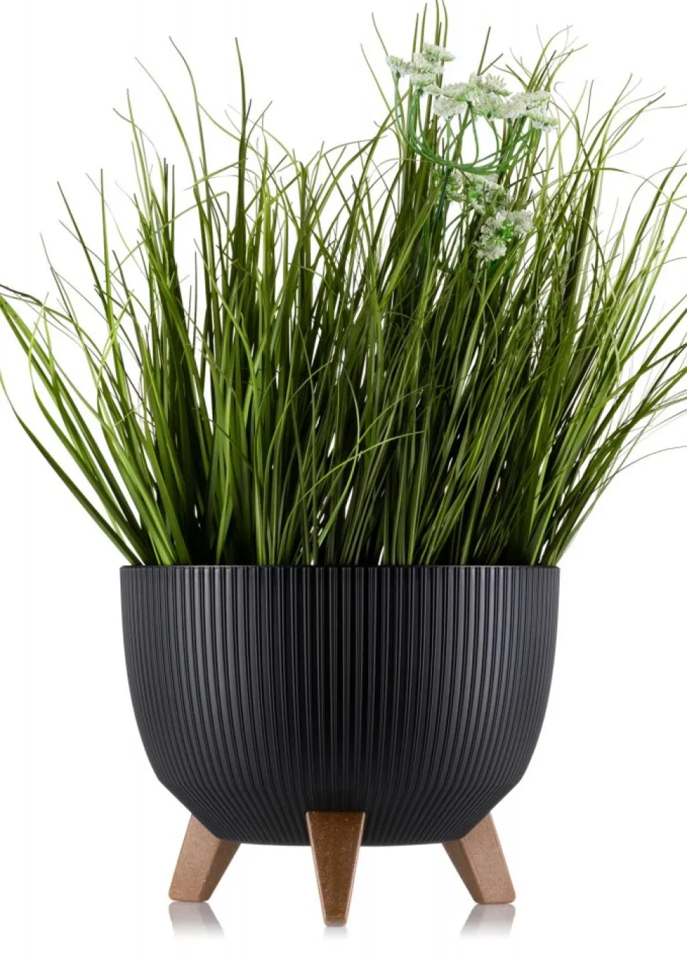 Donica Rosa linea ECO czarna 29xh18 cm