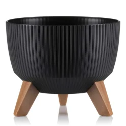 Donica Rosa linea ECO czarna 24xh15 cm
