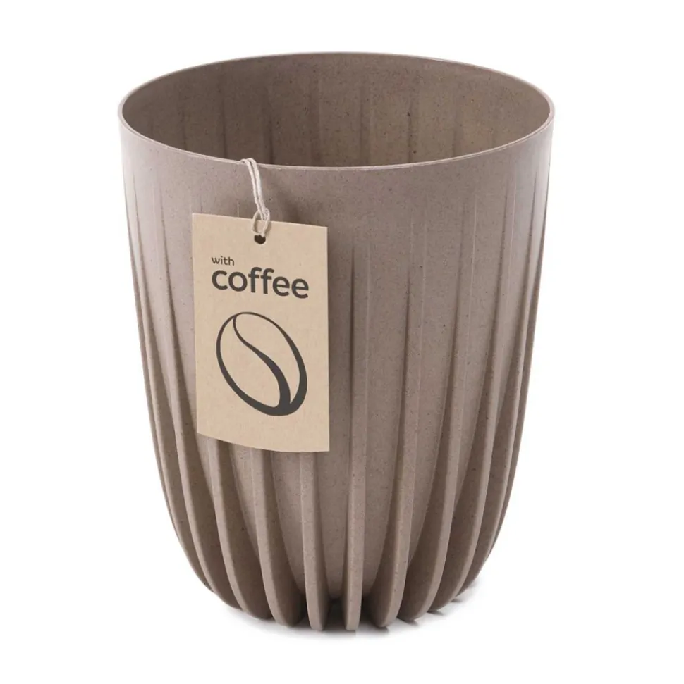 Donica Stripped ECO coffee latte 19xh23 cm