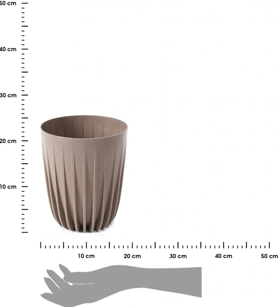 Donica Stripped ECO coffee latte 19xh23 cm