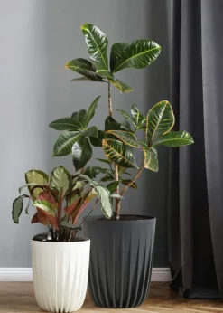 Donica Stripped ECO recykling antracytowa 25xh30 cm