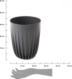 Donica Stripped ECO recykling antracytowa 25xh30 cm