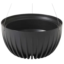 Donica Stripped ECO recykling wisząca czarna 30xh16 cm