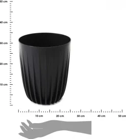 Donica Stripped ECO recykling czarna 25xh30 cm