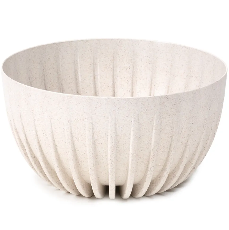 Donica Stripped ECO wood biała 24xh14 cm