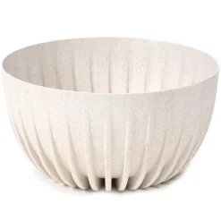 Donica Stripped ECO wood biała 30xh16 cm