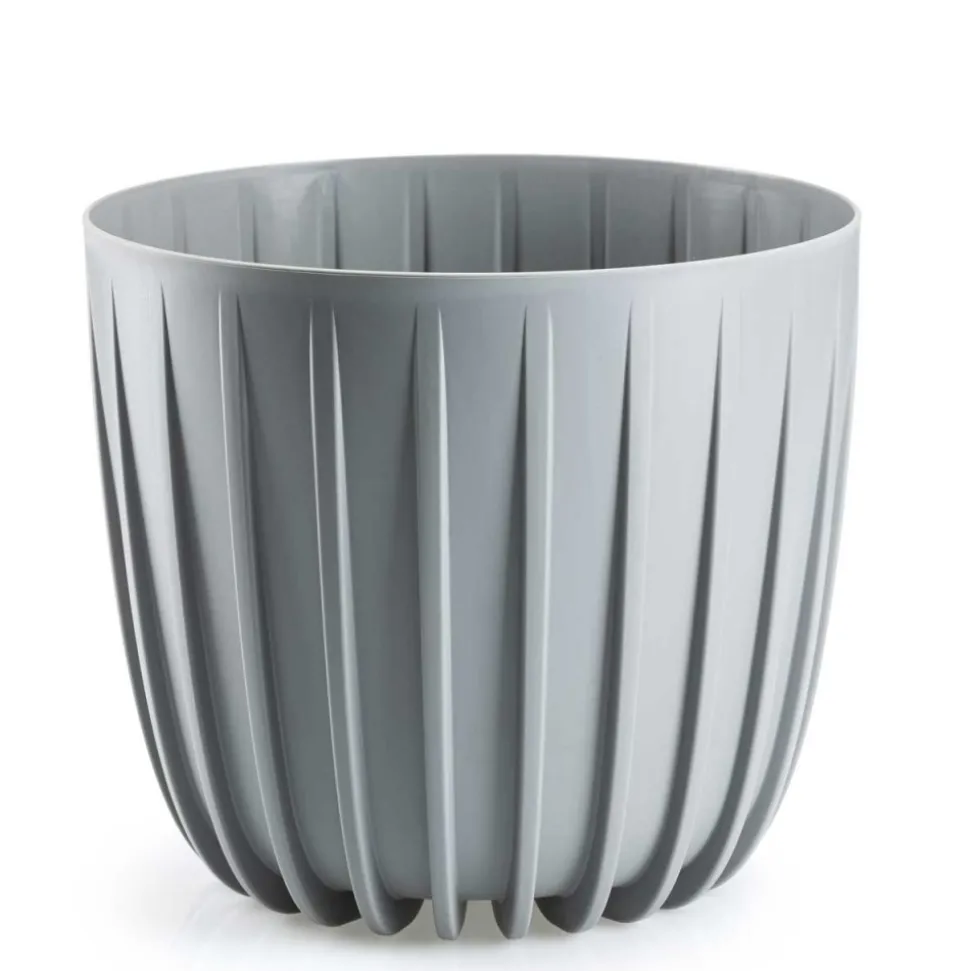 Donica Stripped niska szara 24xh21 cm