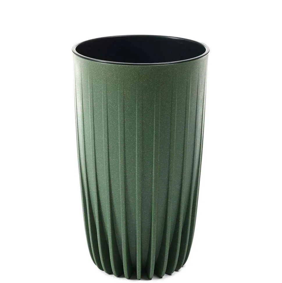 Donica Stripped Wysoka ECO wood zielona 25xh42 cm