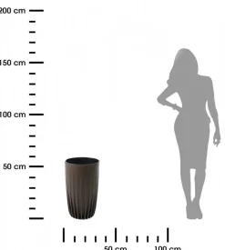 Donica Stripped Wysoka ECO coffee espresso 30xh51 cm
