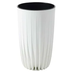 Donica Stripped Wysoka ECO recykling biała 30xh51 cm