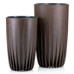 Donica Stripped Wysoka ECO coffee espresso 25xh42 cm