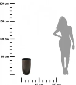 Donica Stripped Wysoka ECO coffee espresso 25xh42 cm