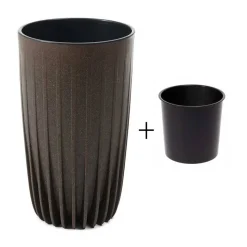 Donica Stripped Wysoka ECO coffee espresso 25xh42 cm
