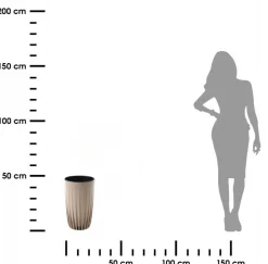 Donica Stripped Wysoka ECO coffee latte 25xh42 cm