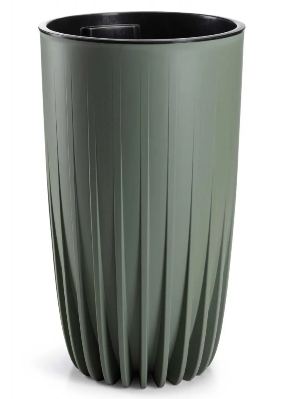 Donica Stripped Wysoka recykling szarozielona 30xh51 cm