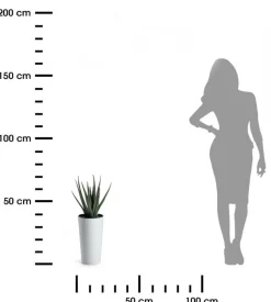 Donica Urbanika Riflo biały h36 cm