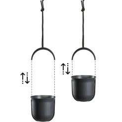 Donica wisząca AERA HANG recykling antracyt 17,9 cm