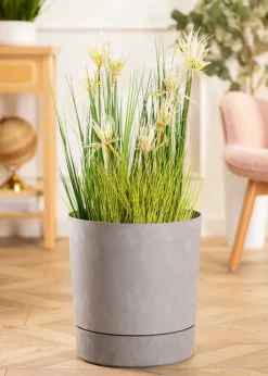 Donica z podstawką Azalea recykling szary beton 22 cm