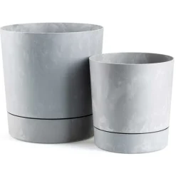 Donica z podstawką Azalea recykling szary beton 17,5 cm
