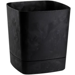 Donica z podstawką CUBI recykling czarny beton 25x25 cm