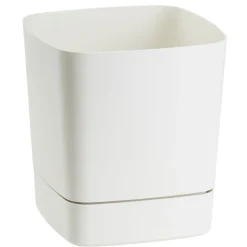 Donica z podstawką CUBI recykling kremowa 19x19 cm