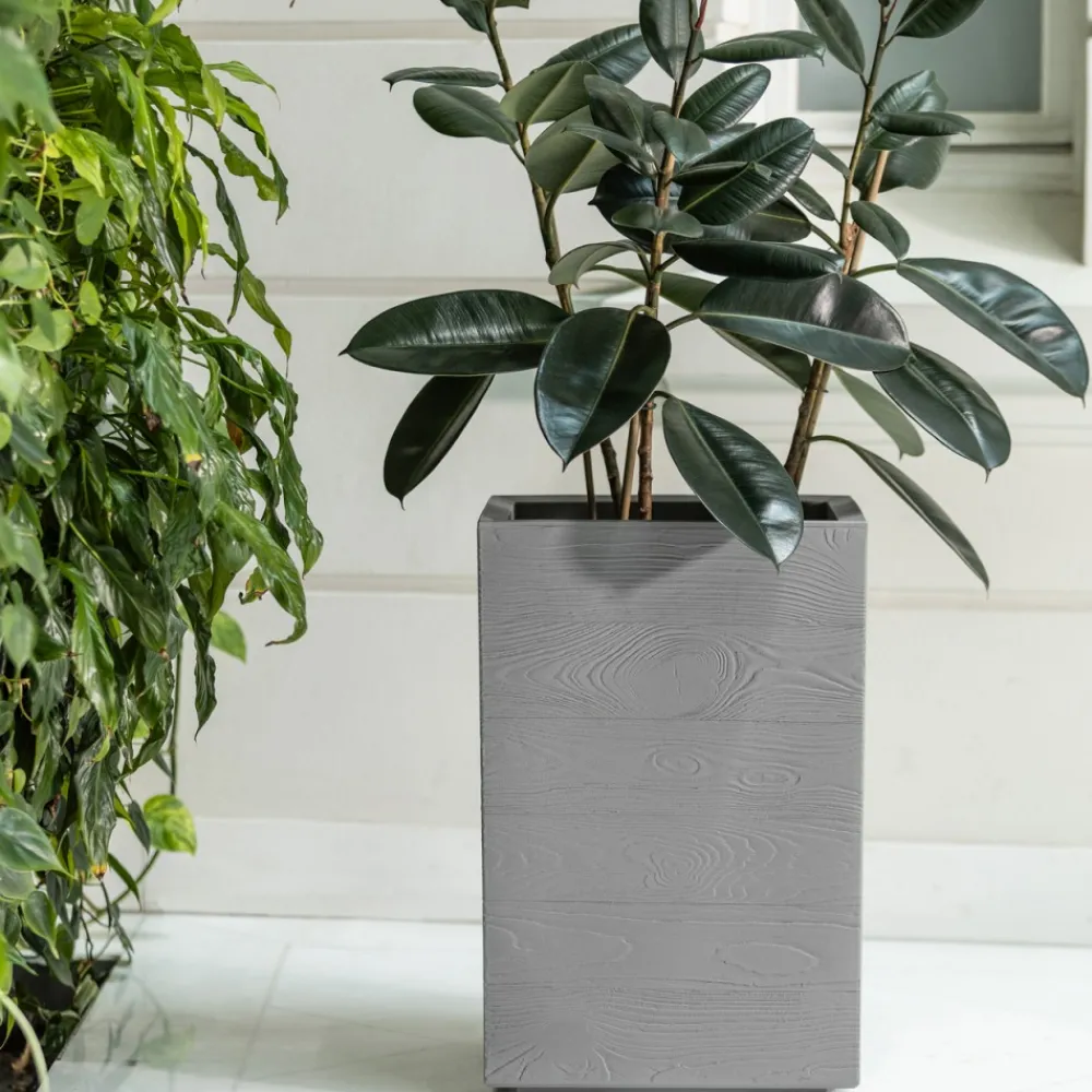 Donica Betonique deska recykling szara h60x40 cm * HowHomely Outlet