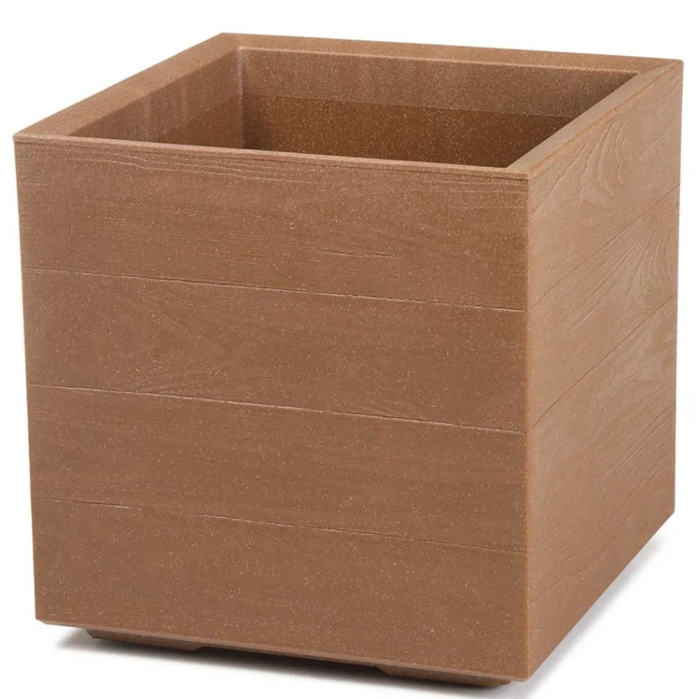 Donica Betonique ECO wood na kółkach 40x40 cm * HowHomely Outlet