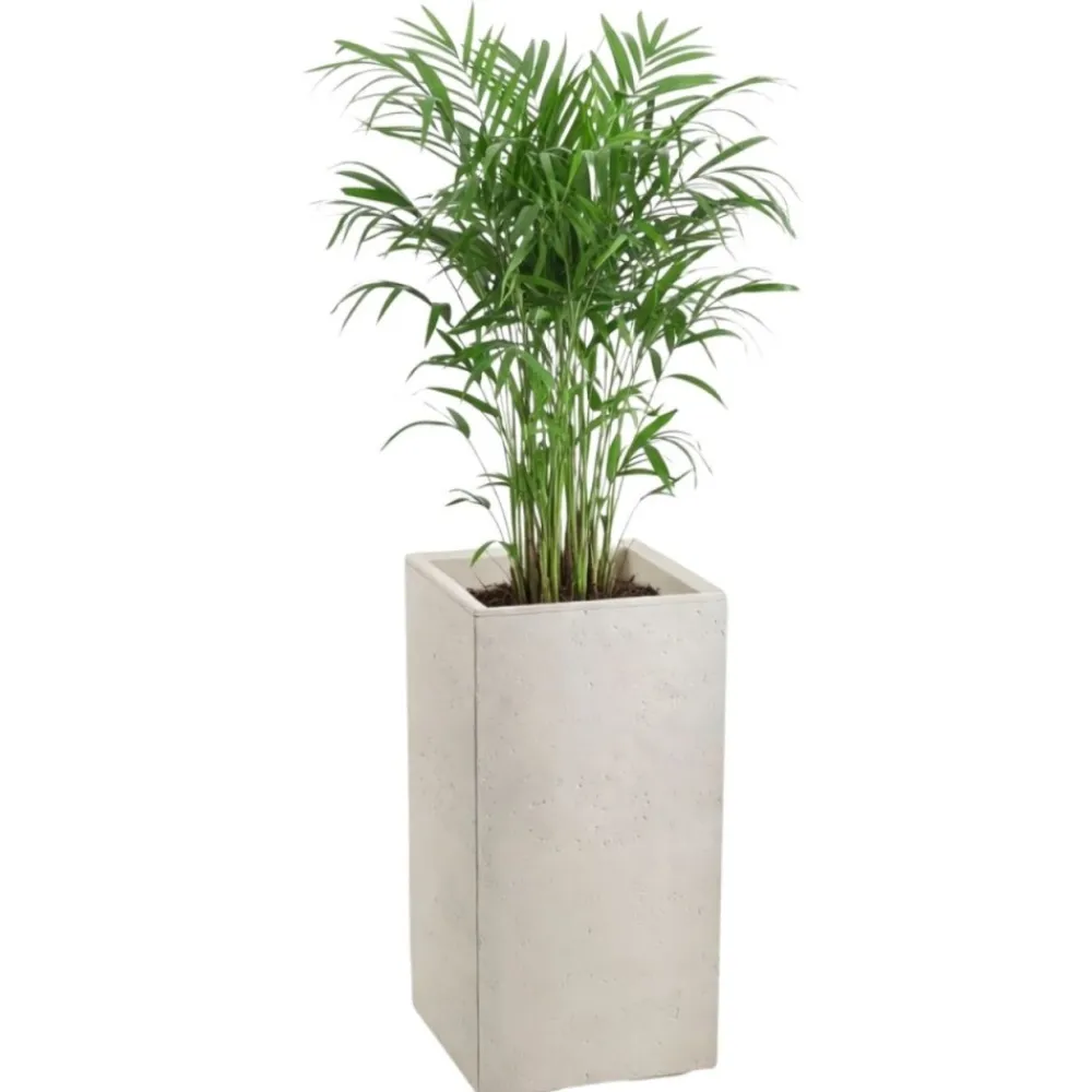 Donica Betonique na kółkach beton recykling beż 30x30xh60 cm * HowHomely Sale