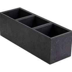 Donica Betonique na kółkach czarny beton 90x30xh30 cm * HowHomely Online