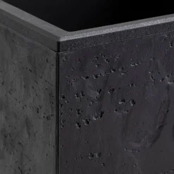 Donica Betonique na kółkach czarny beton 90x30xh30 cm * HowHomely Online
