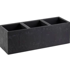 Donica Betonique na kółkach czarny beton 90x30xh30 cm * HowHomely Online