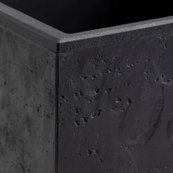 Donica Betonique na kółkach czarny beton 30x30xh60 cm * HowHomely Outlet