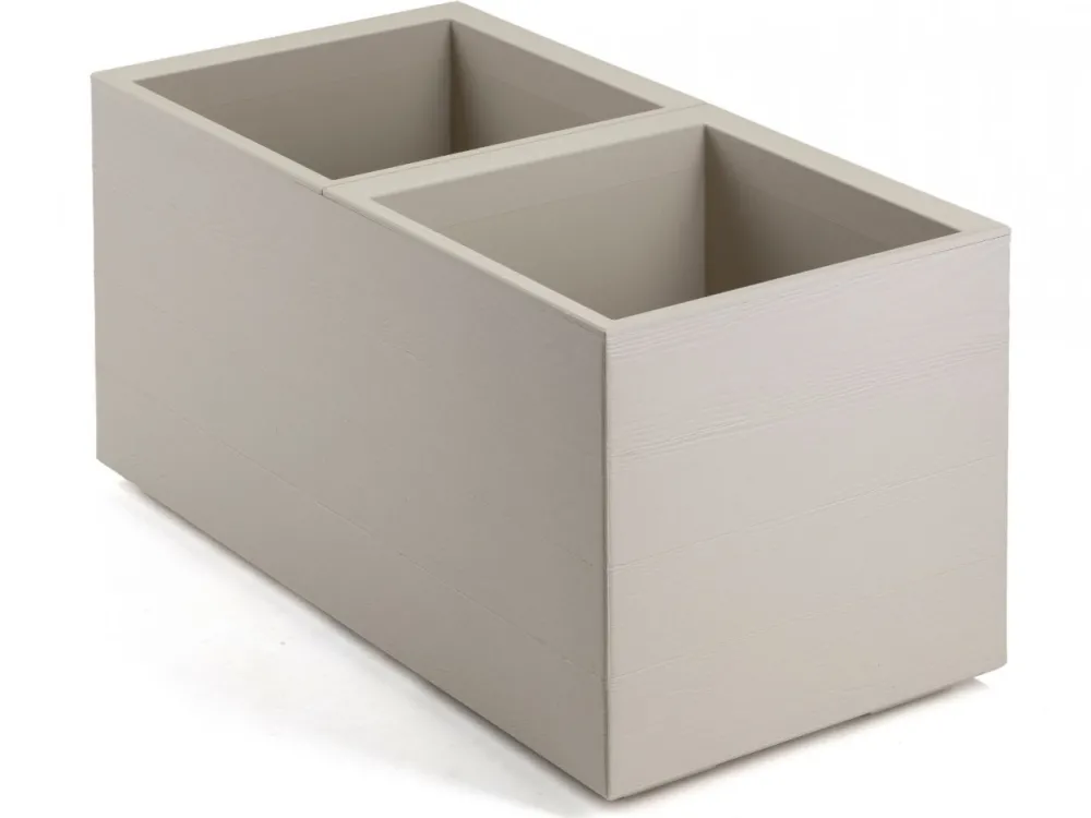 Donica Betonique na kółkach deska recykling beż h39X78 cm * HowHomely Sale