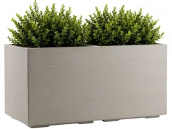 Donica Betonique na kółkach deska recykling beż h39X78 cm * HowHomely Sale