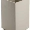 Donica Betonique na kółkach deska recykling beż H60x40 cm * HowHomely Discount