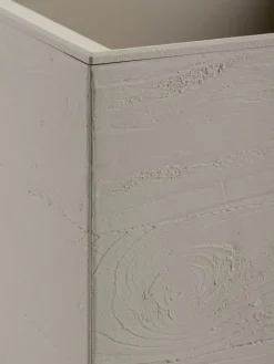 Donica Betonique na kółkach deska recykling beż H60x40 cm * HowHomely Discount