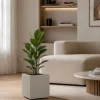 Donica Betonique na kółkach deska recykling beż 30x30xh30 cm * HowHomely Outlet