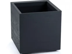Donica Betonique na kółkach deska recykling antracyt 40x40xh40 cm * HowHomely