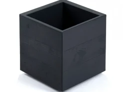 Donica Betonique na kółkach deska recykling antracyt 30x30xh30 cm * HowHomely Discount