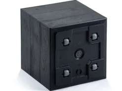 Donica Betonique na kółkach deska recykling antracyt 30x30xh30 cm * HowHomely Discount